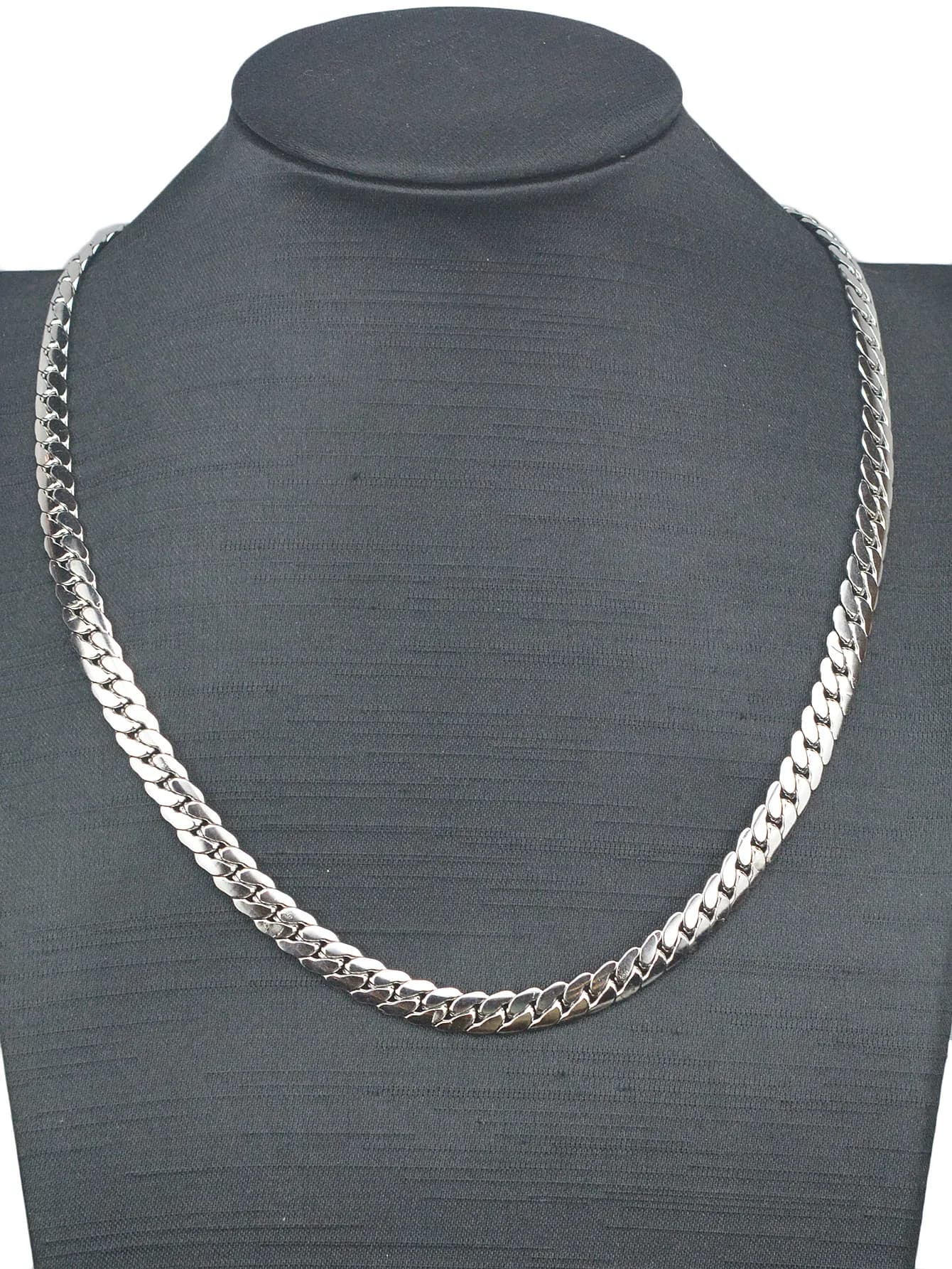 Collana girocollo da uomo classica lucidata a specchio da 18 pollici 7.5mm in acciaio inossidabile Miami Cuban snake chain street dance