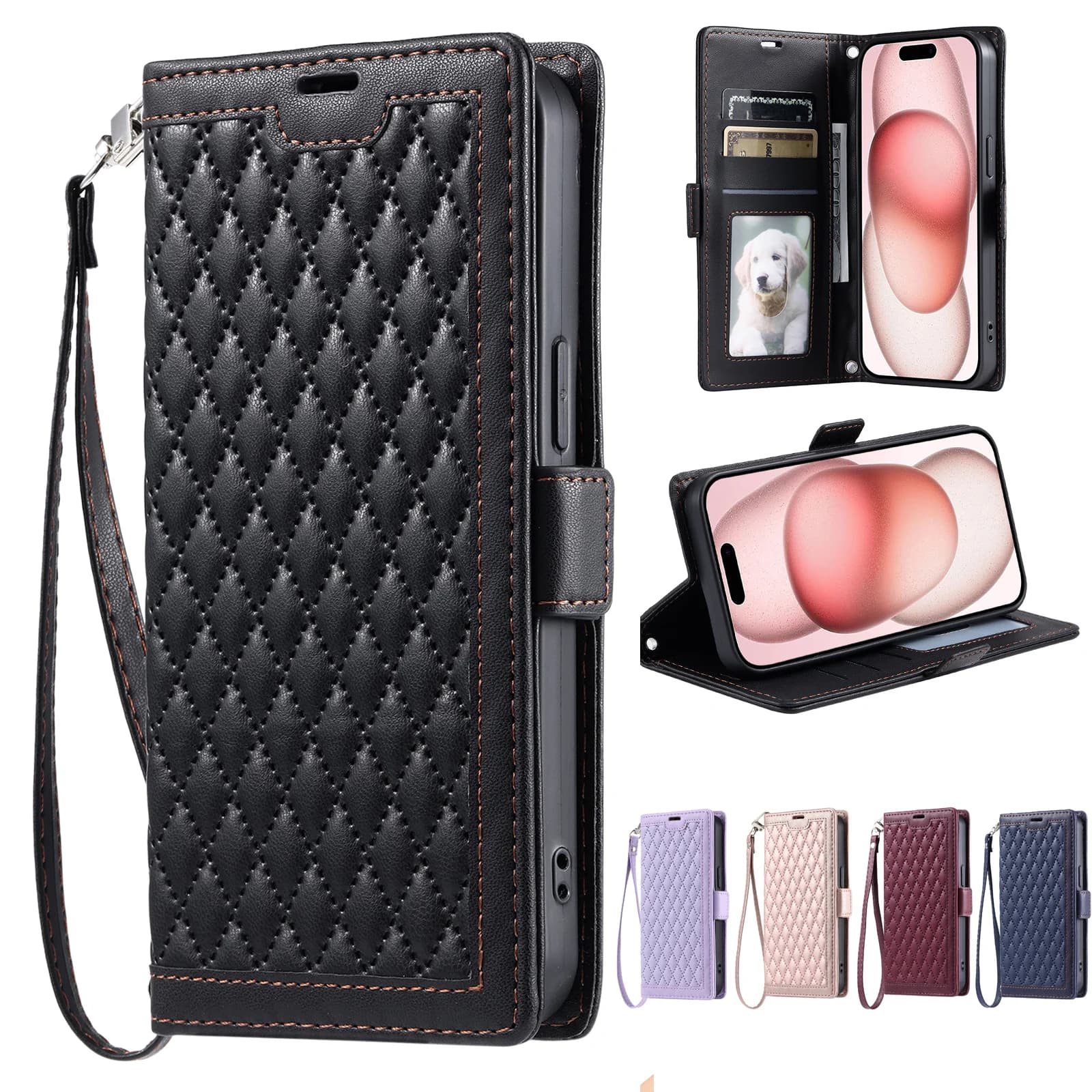 Per XiaoMi Poco X7 X5 X4 X3 Pro NFC GT 5G Custodia a portafoglio con vibrazione magnetica con slot per schede Custodia in pelle per telefono