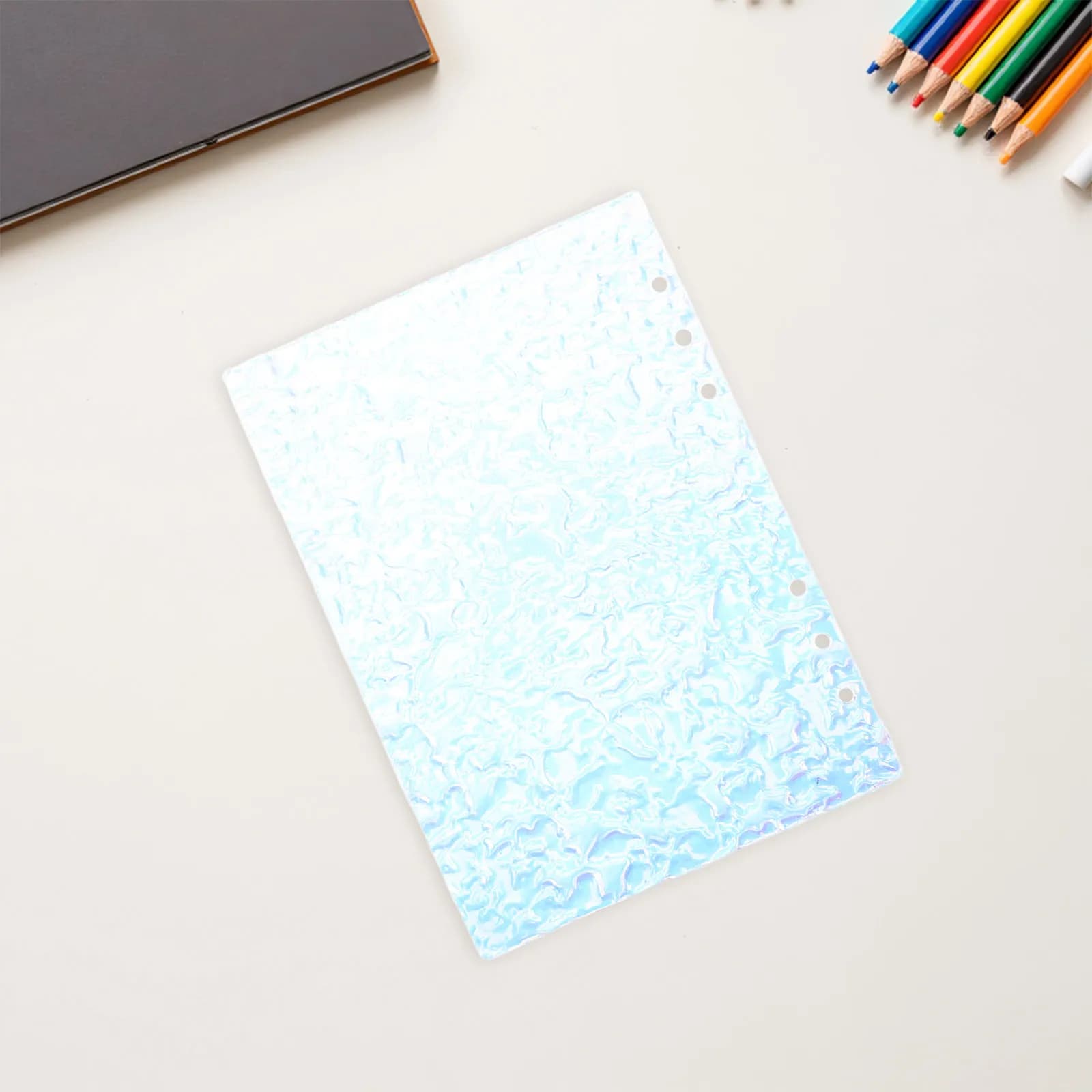 Copertina Trasparente A5 per Raccoglitore, Guscio per Quaderno Ricaricabile, Copertina in Acrilico per Blocco Note a Fogli Mobili 8.3x5.9, Planner Rigido Trasparente