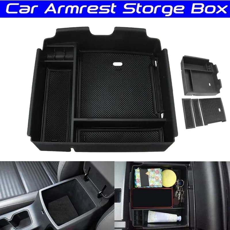 OLAVGDN New-Car Console Centrale Bracciolo Scatola di Immagazzinaggio Titolare Interno Organizzatore Vassoio Portaoggetti Per Kia Carnevale 2021 2022 Accessori
