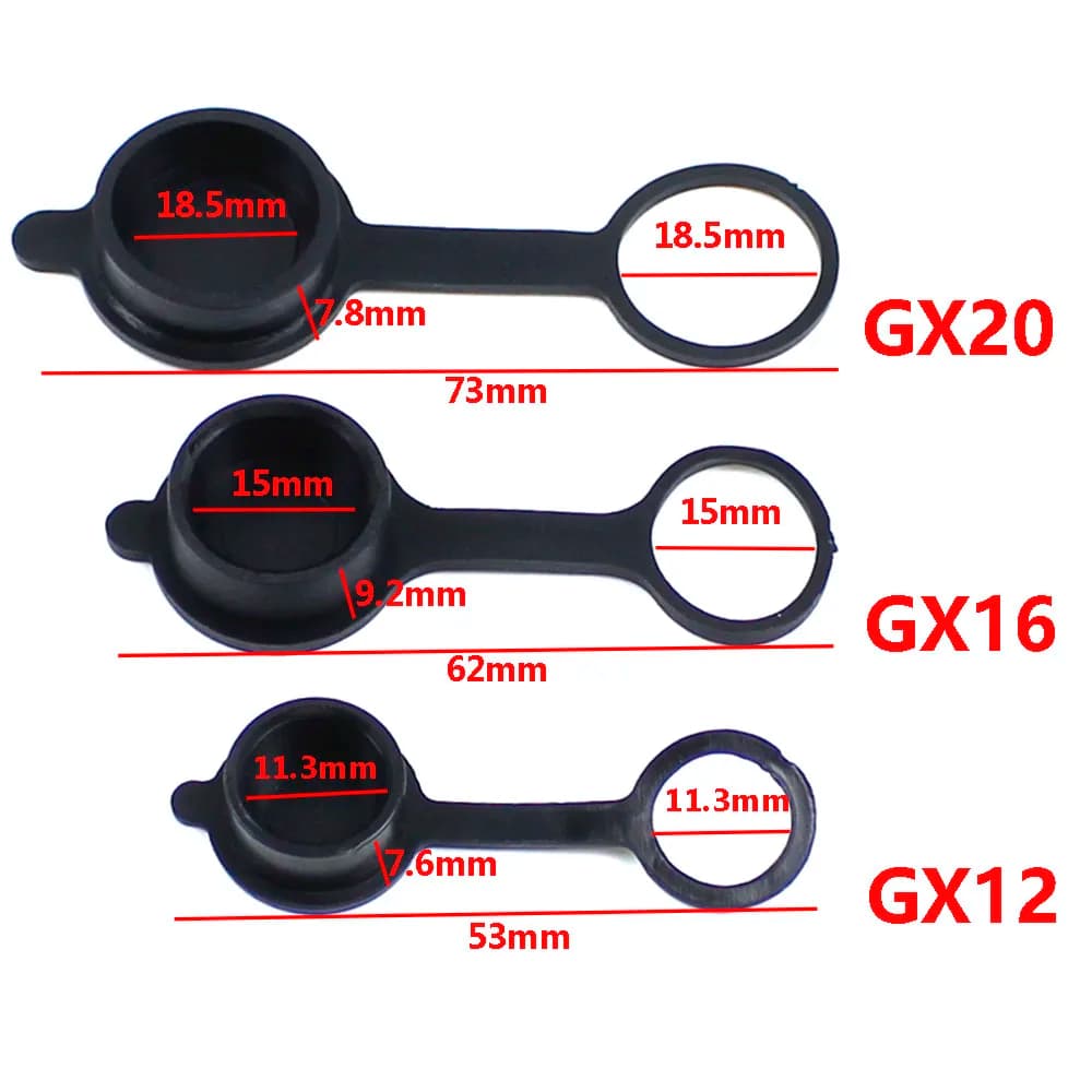 GX12 GX16 GX20 Circular socket for aviation waterproof dust cap welding cable connectors rubber protective cover