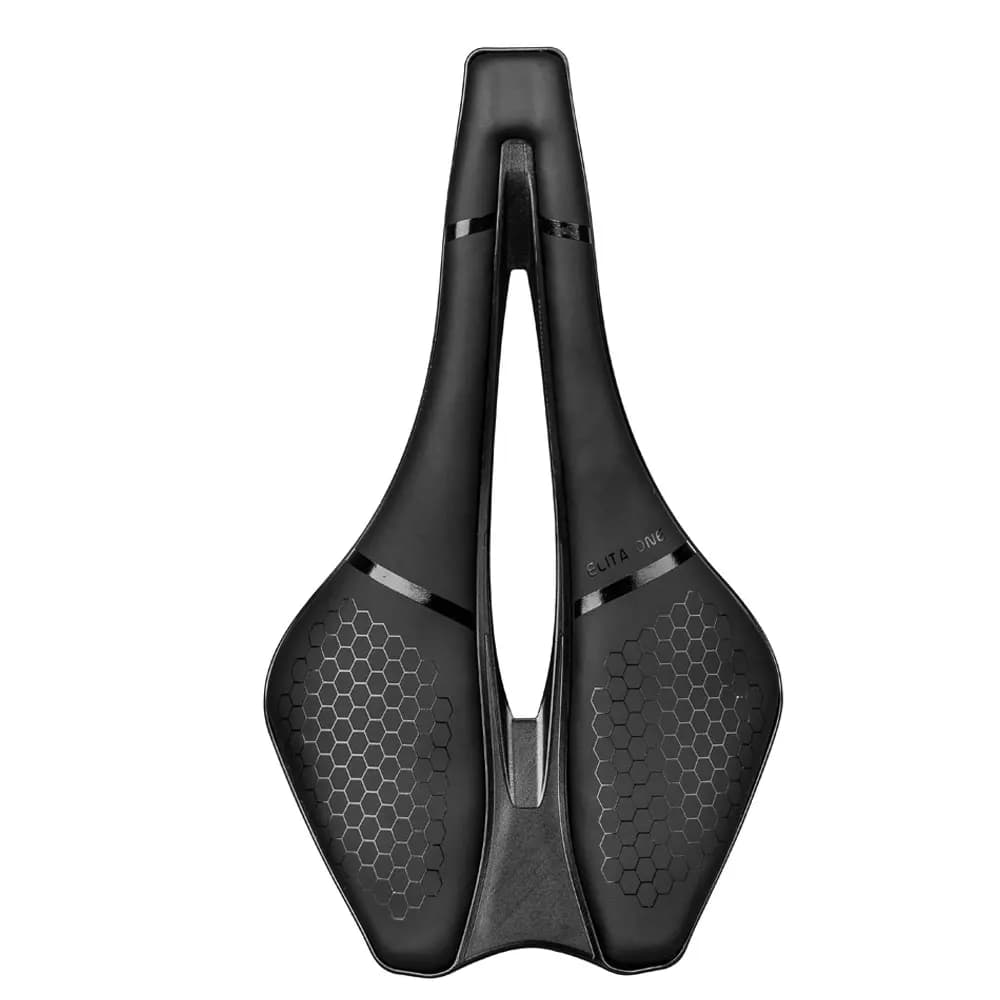 Sella per bicicletta in fibra di carbonio Binario in fibra di carbonio Texture UD 245x139mm Fondo in nylon Borsette Sella da ciclismo cava a naso corto