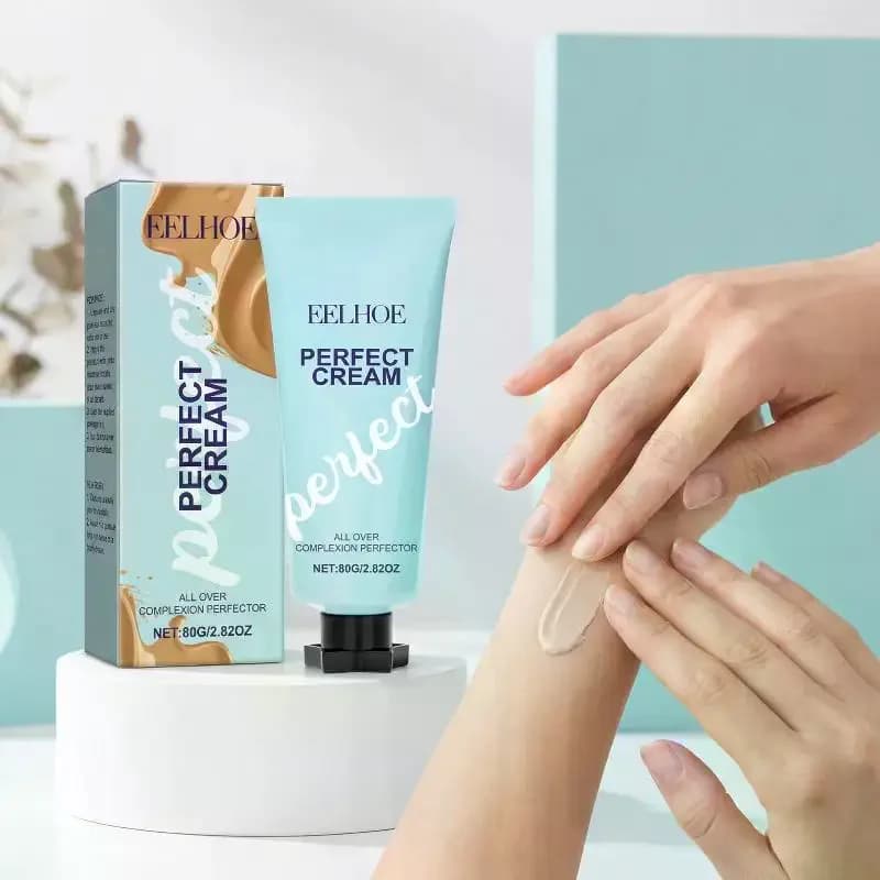 Correttore per Pelli Scure, Crema Idratante Viso Impermeabile e Resistente al Sudore, Lunga Durata, Effetto Soft Focus, Cosmetico per Uso Quotidiano