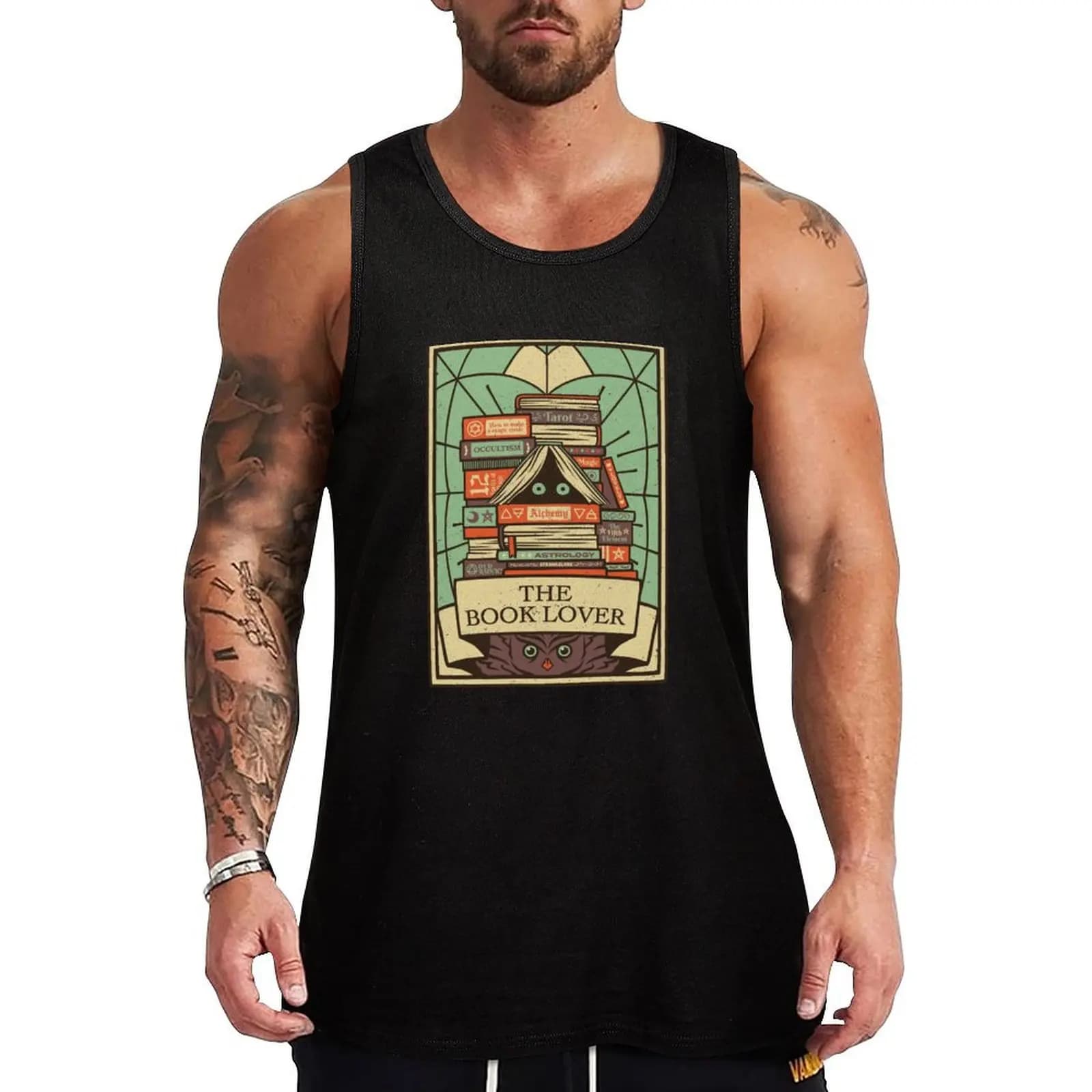 The Book Lover Tarot Card di Tobe Fonseca Tank Top Basic Tank Top per l'uso quotidiano Tessuto morbido e confortevole