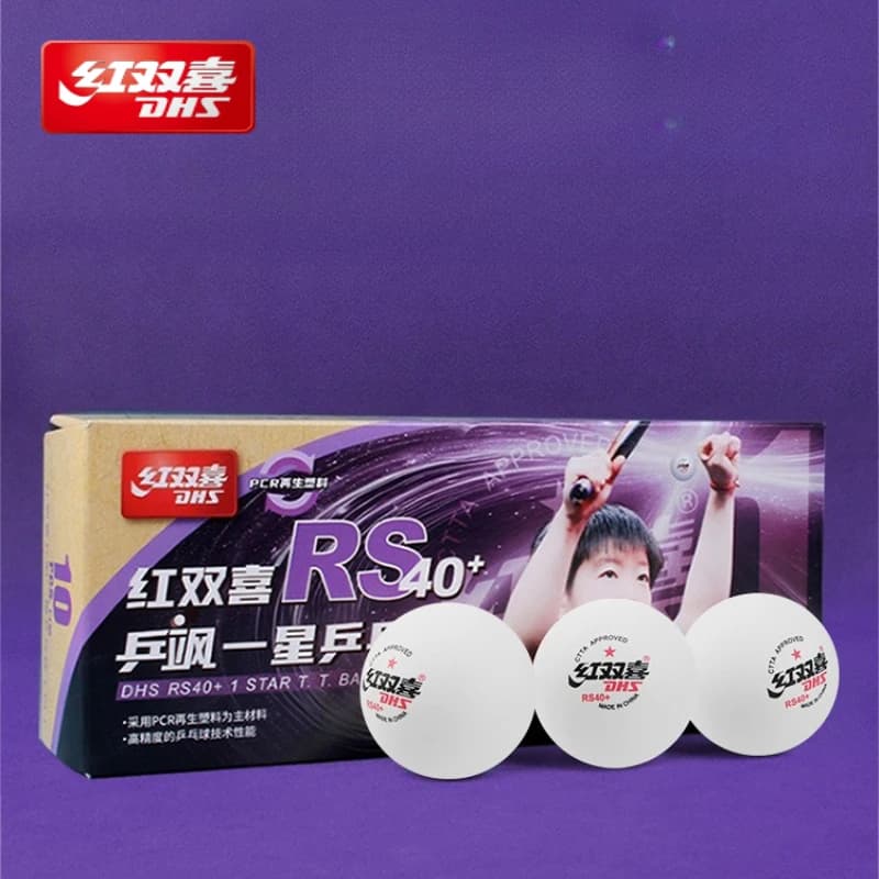 Palline da ping pong cucite DHS da 10 pezzi RS40 + 10 pezzi/scatola Palline da ping pong approvate professionali per partite da allenamento