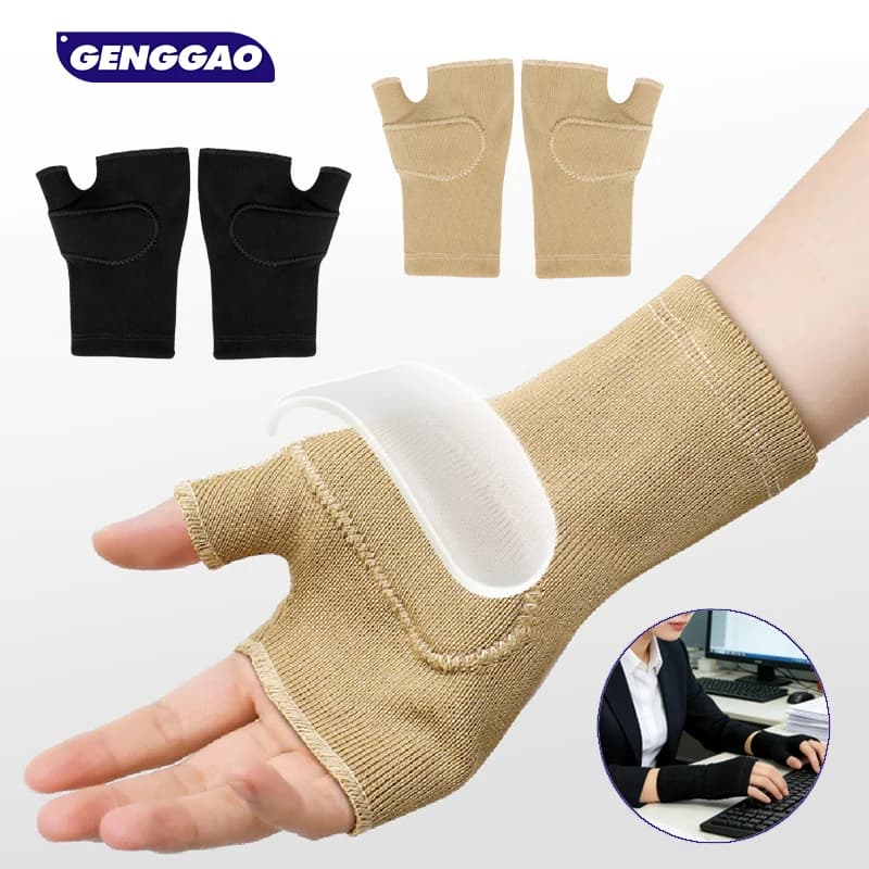 1Pair Wrist and Thumb Support for Arthritis, Joint Pain, Tendonitis, Sprain - Wrist Brace Wrist Compression Hand Support