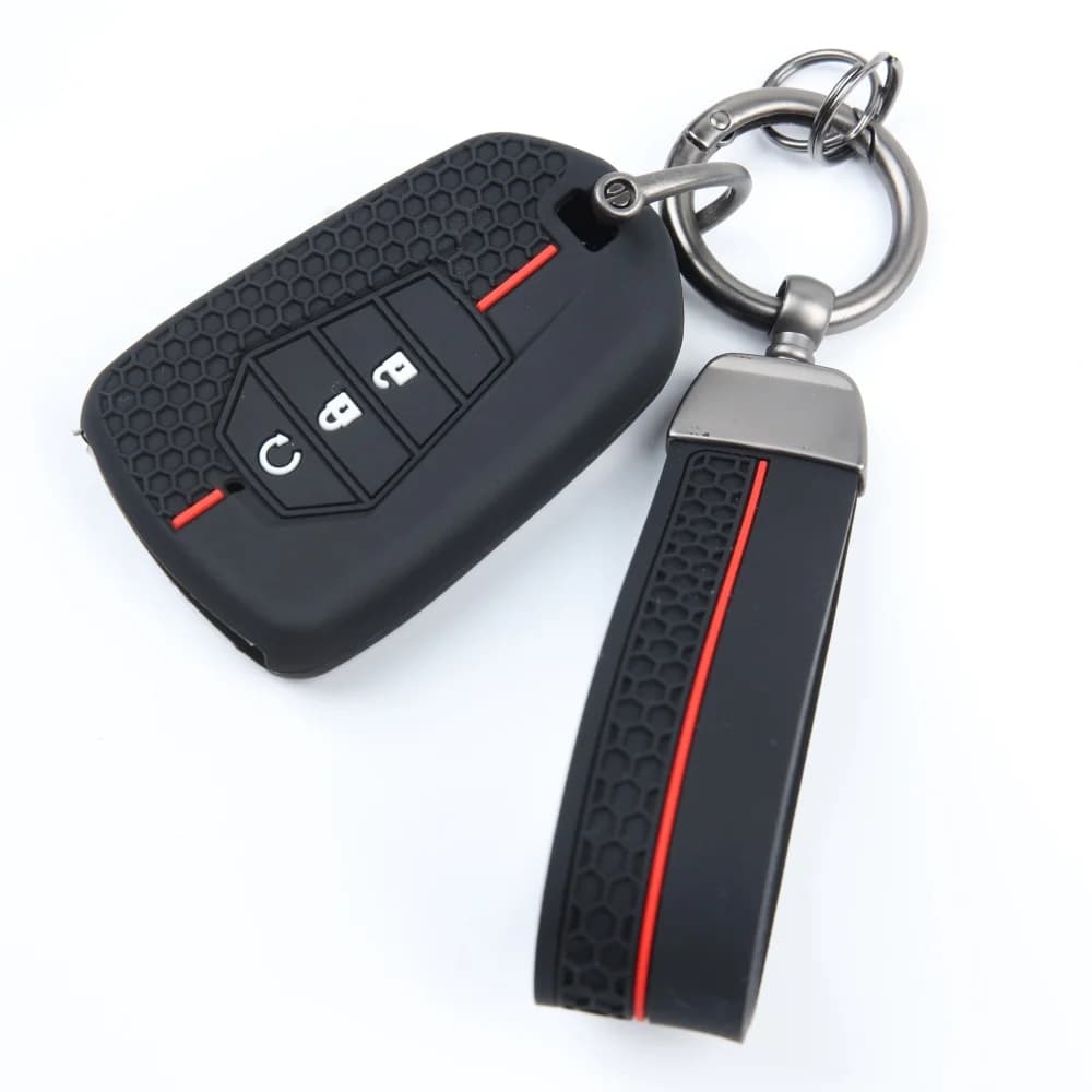 Nuova Cover in Silicone a 3 Pulsanti per Chiave Auto Telecomando ISUZU D-Max, D-Max MU-X 2021 2022+, Accessori Scatola MU-X 3.0