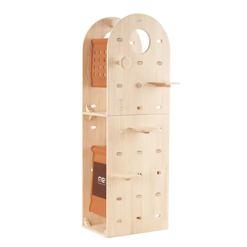 Casa per gatti Albero per gatti multi-atteristica Torre da arrampicata Mobili per condominio Albero per gatti in legno di lusso