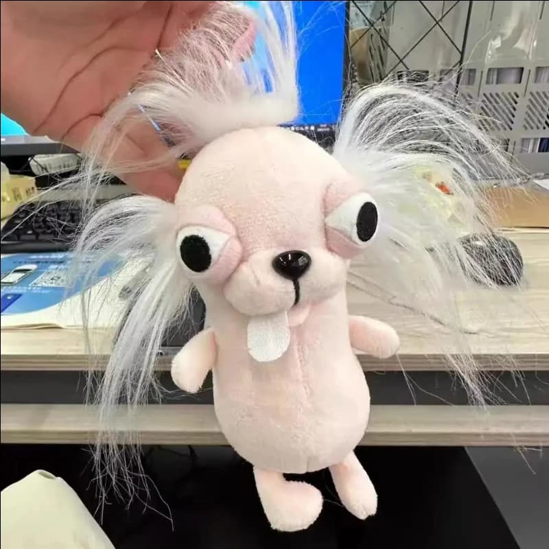 Portachiavi Peluche Cucciolo Carino, Bambola Chihuahua Imbottita, Ciondolo per Zaino Scolastico, Peluche Cucciolo Strano e Carino, Regalo per Bambini, Giocattolo
