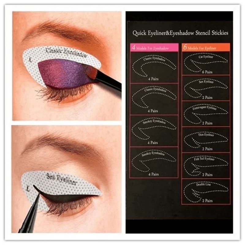 32 Pairs of Eyeliner Pens Eye Shadow Makeup Painting Eyeliner Templates Europe and America Templates Makeup Stickers