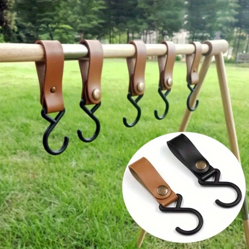 5 S Shaped Hooks for Open Camping, Suitable for Triangular Hooks for Domestic Shelves
