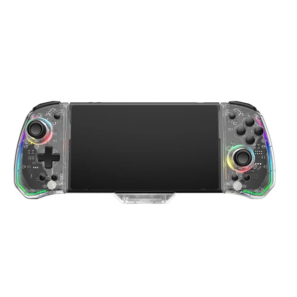 Joystick controller gamepad con interruttore trasparente YS43 con LED vibrante, TURBO, controllo del movimento a 6 assi - Accessorio da gioco definitivo