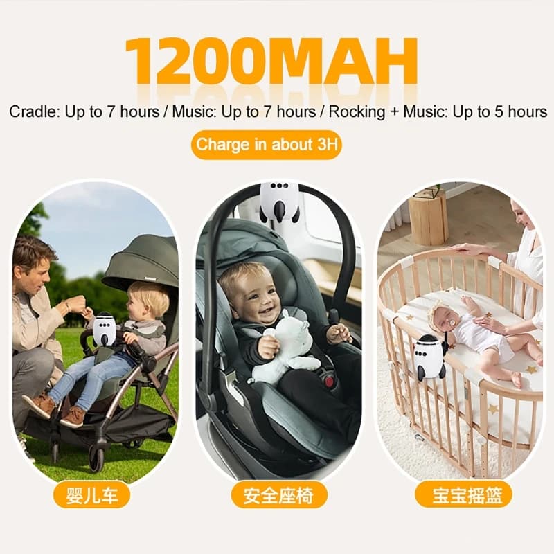 Baby Sleep Device with Donder Function, Wireless Bluetooth Speaker, Sleep Help with Vibration and Relaxing Music