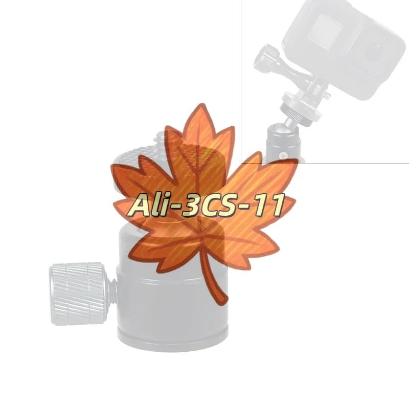 360 ° Mini testa a sfera girevole - Supporto a vite da 1/4" per fotocamere, luci a LED e action cam, testa a sfera per treppiede leggera per i viaggi