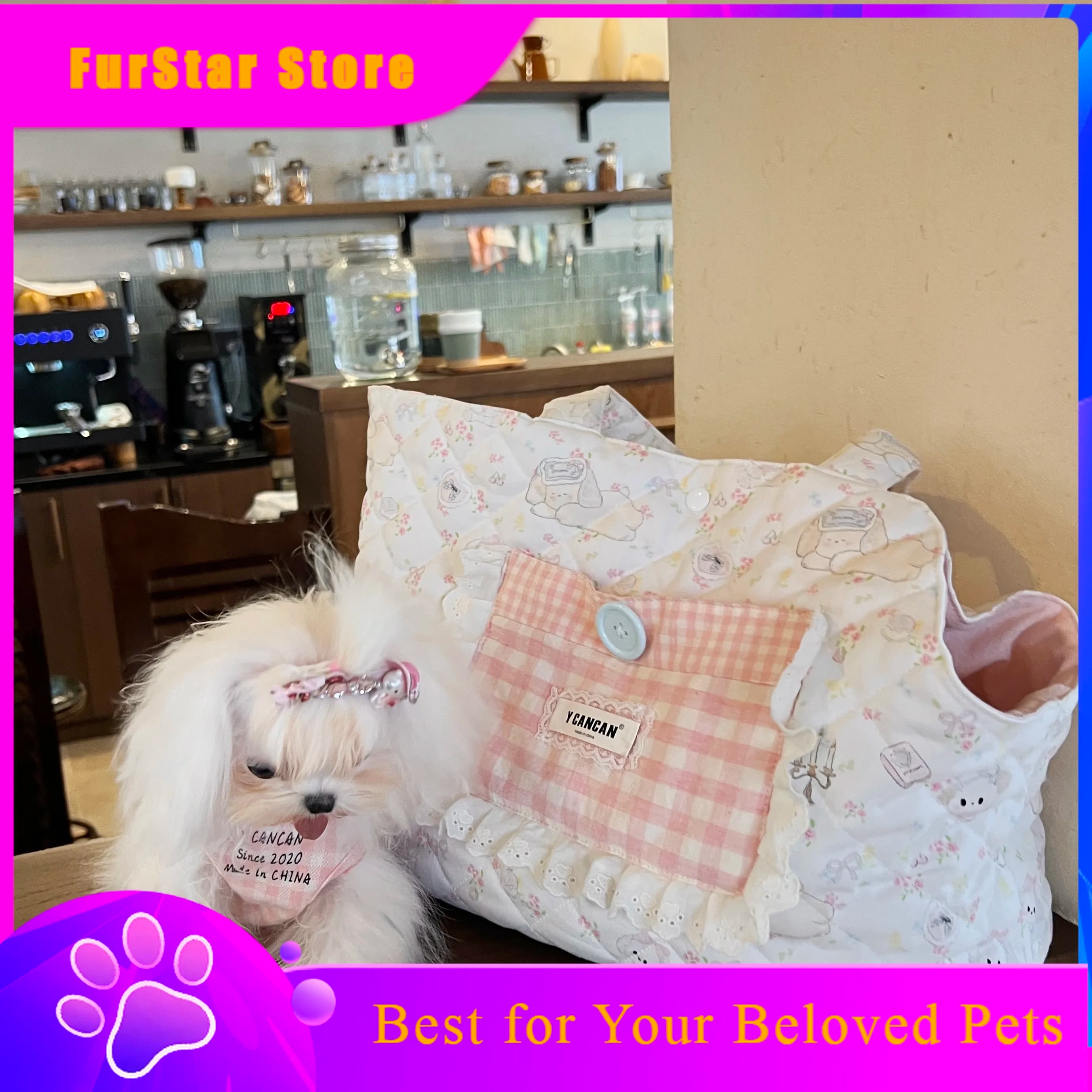 FurStarSweet Pink Plaid Pet Handbag Small Dog Carrier Bag Pomeranian Chihuahua Yorkshire Terrier Puppy Carriers Dogs Accesorios