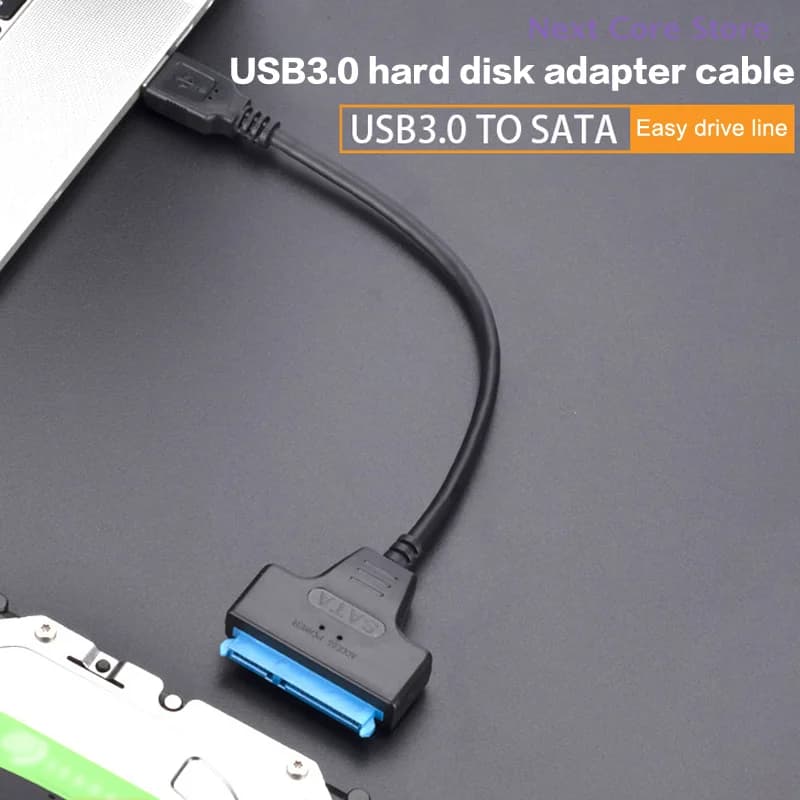 Adattatore esterno per disco rigido ABS 22 pin SATA 3 HDD SSD, da SATA a USB 3.0/Type-C/2 in 1, cavo USB 3.0 Type-C fino a 6 Gbps, 2,5 pollici