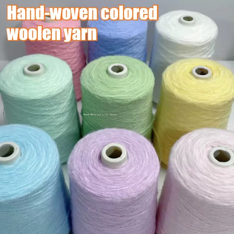 Three-strand Rabbit Down Core-spun Yarn Anti-pilling Hand-woven Close-fitting Clothing Soft 500g DIY Hand-woven Gloves Scarf