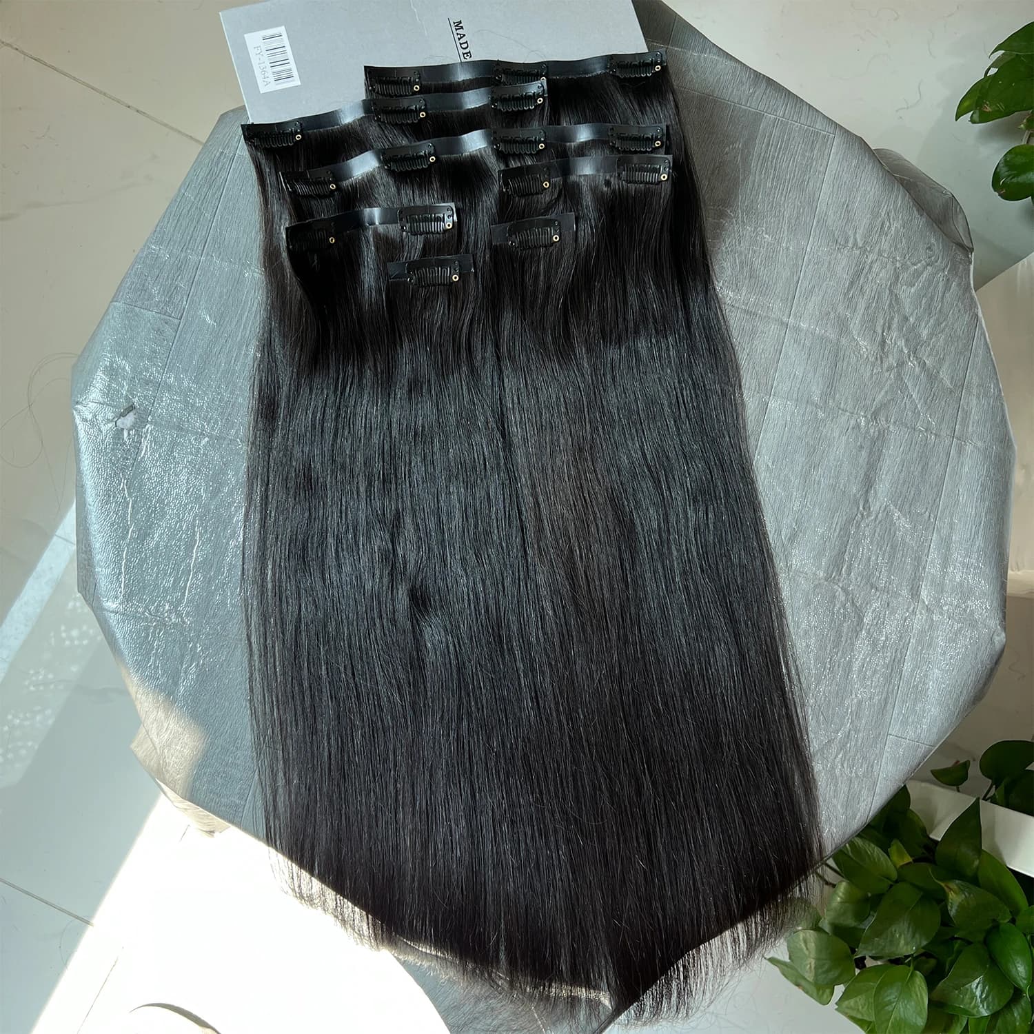 Extensioni di capelli umani al 100% 15A senza trama, con clip in PU senza cuciture, capelli vergini grezzi, da 16-30 pollici, per forniture da salone di bellezza.