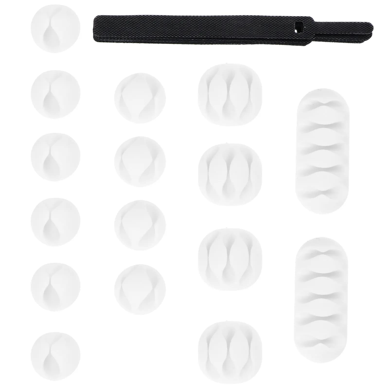 Set di 26 Clip Autoadesive per Cavi, Organizzatore da Scrivania, Fissaggio Forte, Gestione Cavi per Caricatori, Cuffie, Alimentatori