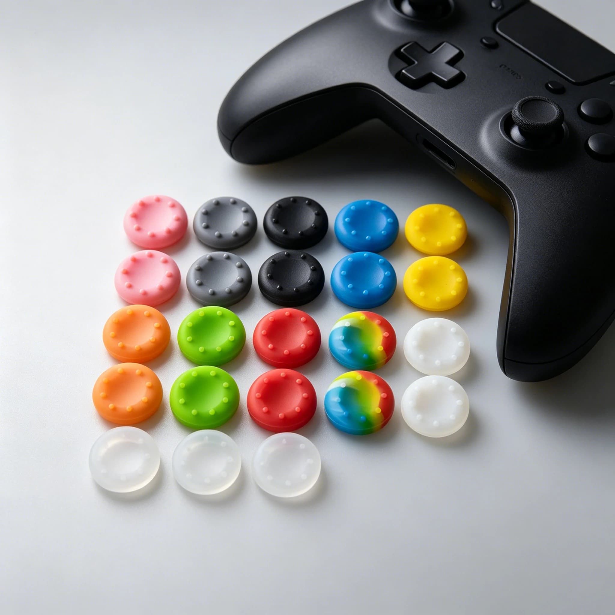 4PCS Accessory Non-slip Silicone Game Joystick Thumbstick Thumb Stick Grip Caps for PS5/PS4/PS3/Switchpro Game Controller