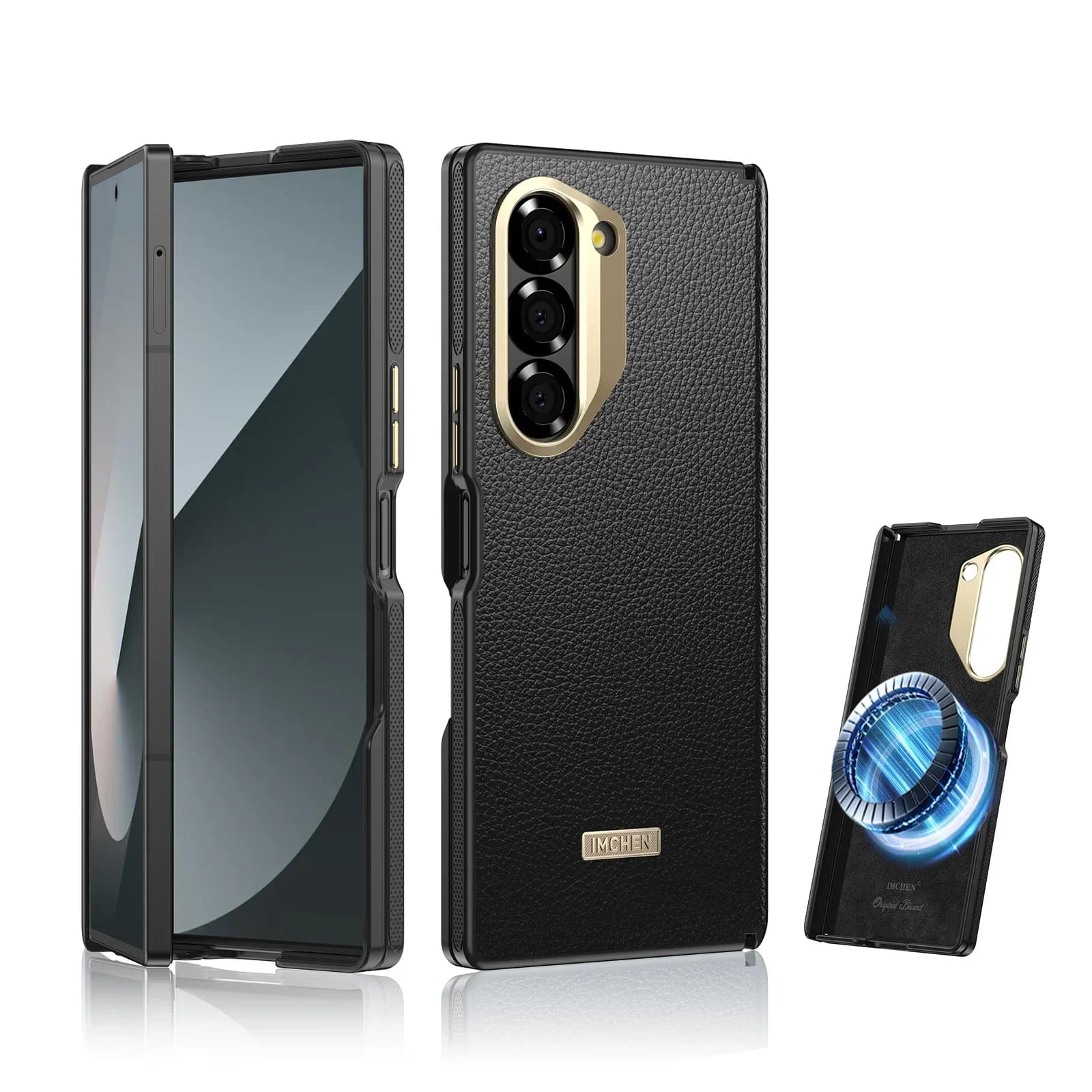 Custodia Magnetica per Samsung Z Fold 5/6/7 - Compatibile con Ricarica Wireless, Protezione Antiurto di Grado Militare, Anti-Graffio