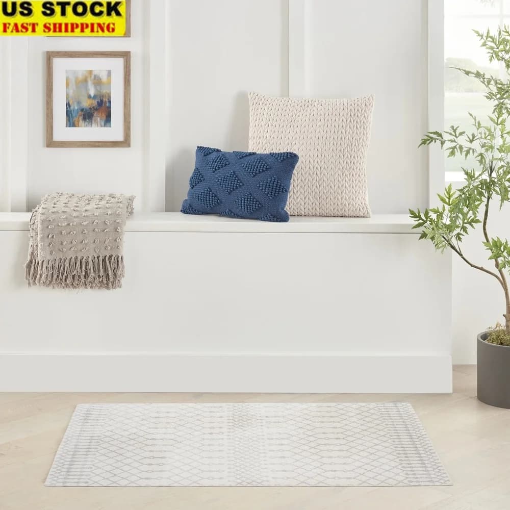 Washable in washing machine Moroccan traliccio carpet Low fleece interior carpet Easy to clean Velvet textures Home