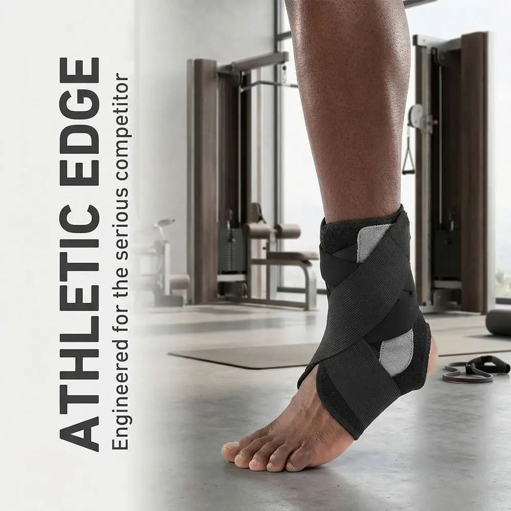 Fascia Regolabile per Caviglia, Supporto Elastico di Sicurezza, Correttore Stabilizzante per Proteggere da Distorsioni e Lesioni ai Legamenti