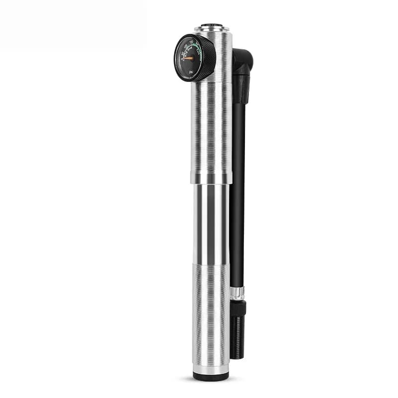 WEST BIKING 300PSI Portable Mini Bicycle Pump Aluminum Alloy CNC with Pressure Gauge Schrader Presta Valve for MTB Road Bike