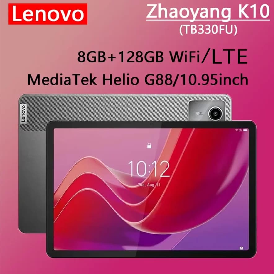 Tablet Lenovo Tab K10 M11 Global Rom, 8GB 128GB, MTK Helio G88, Android 13, Display 11'' 90Hz, WIFI, LTE, GPS, Batteria 7040mAh
