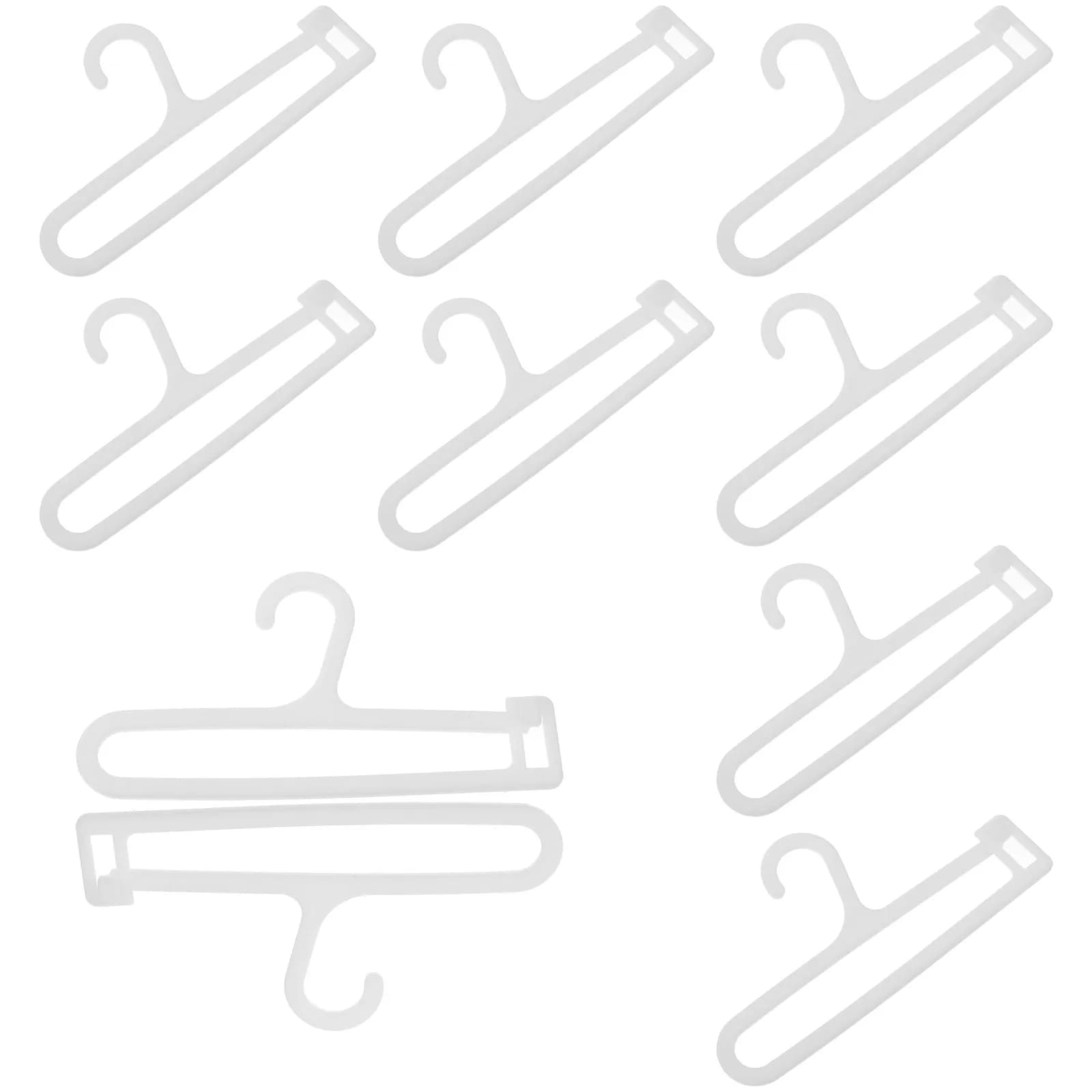 10 Pezzi Mini Appendiabiti in Plastica, Piccolo Organizzatore per Armadio, per Accessori in Cotone BJD, Piccolo Appendiabiti