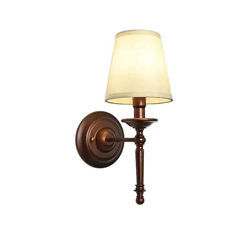 Lampada da Parete Americana in Tessuto per Comodino, Soggiorno, Studio, Camera da Letto, Corridoio, Scala, Luce E14, Illuminazione per Specchio Bagno