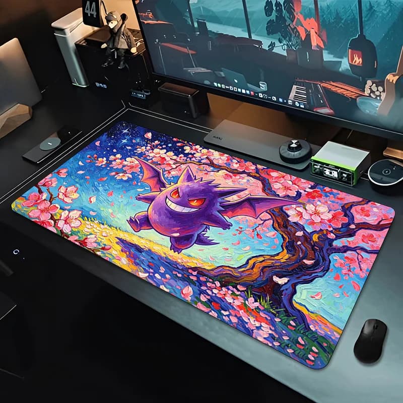 Tappetino per mouse sakura Gengar Accessori da gioco Giocatori di e-sport Tappetino da scrivania Anime Pokemon Varmilo Tappetino per tastiera Tappetino per mouse da ufficio
