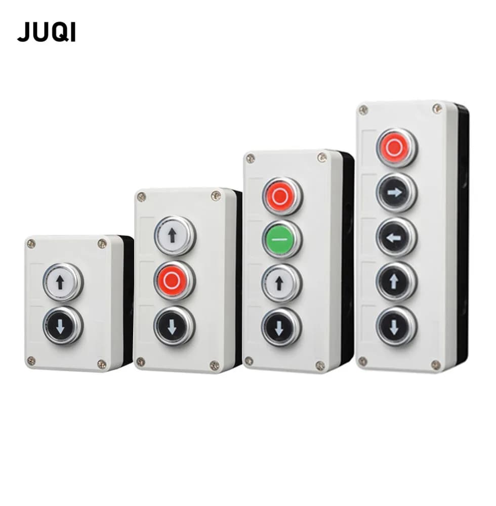 Nuovo con pulsante a freccia scatola di controllo strega scatola di pulsanti a 2/3/4/5 fori scatola di interruttori industriale scatola di controllo pulsante impermeabile