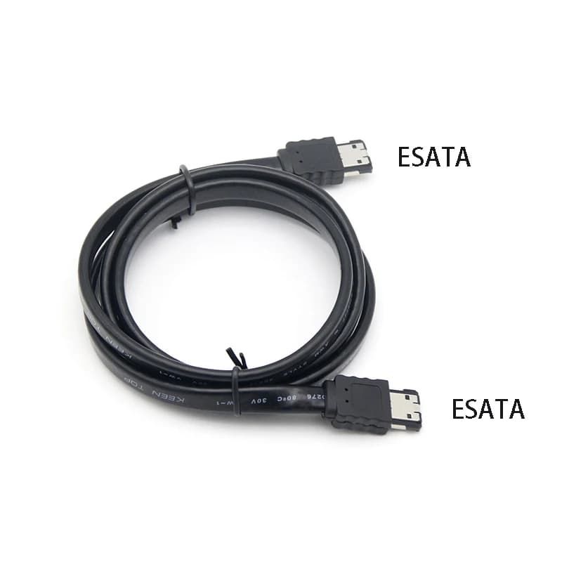 ESATA a ESATA Cavo dati HDD esterno Laptop ESATA Spina maschio a maschio Converti cavo Disco rigido per notebook Cavo schermato in rame puro