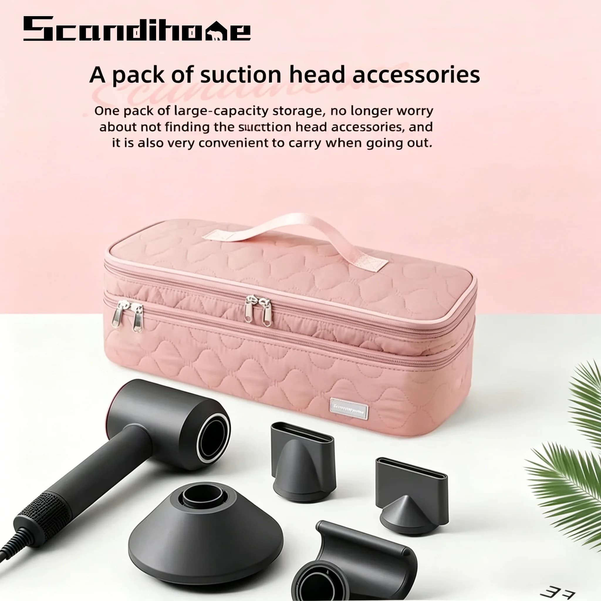 Portable travel bag for hair dryer Multifunctional travel bag Cosmetic bag for makeup Accessories for women's toiletries