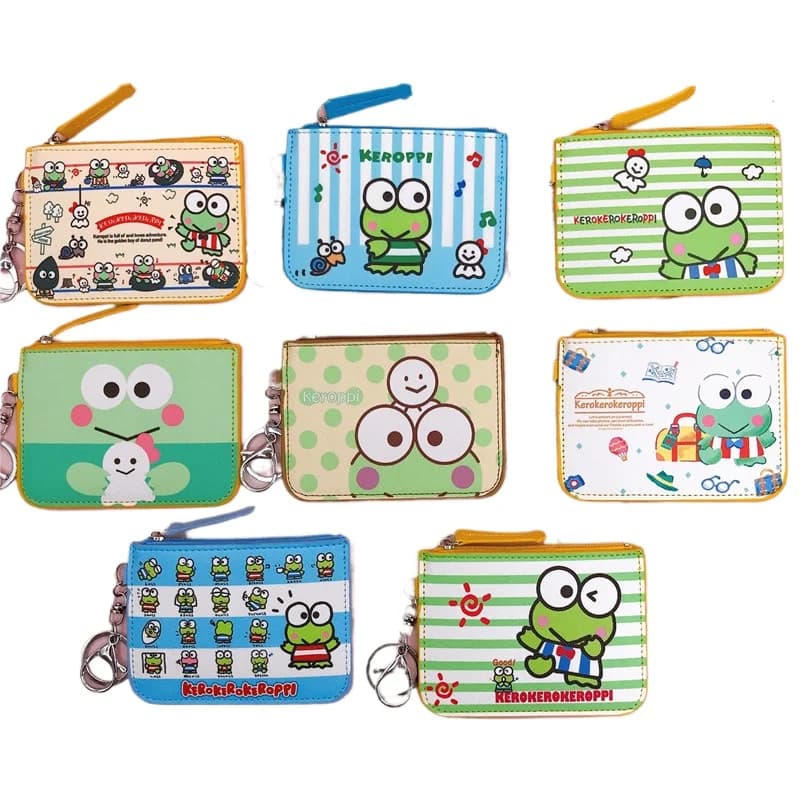 Hello Kitty Cute Wallet Women Sanrio Coin Purses Leisure Zipper Keroppi Card Holder Kuromi Coin Pouch Cartoon Print Clutch Case