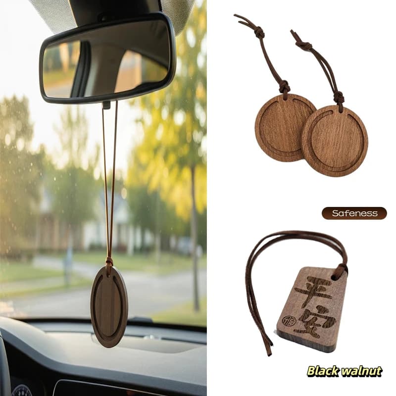 Diffusore per Auto in Legno con Olio Essenziale, Fragranza Naturale Minimalista per Casa e Auto, Regalo Ideale per Conducenti e Viaggiatori