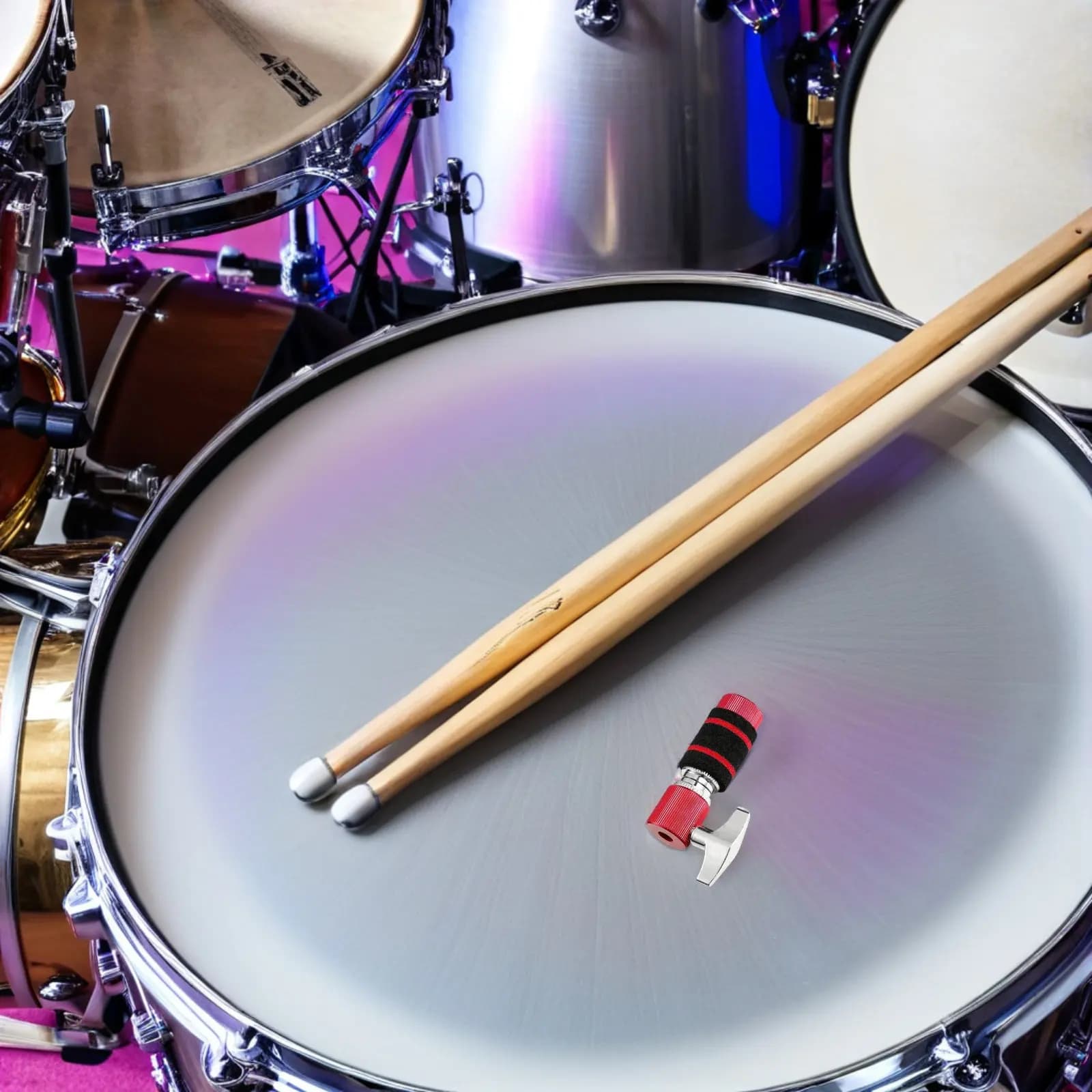 Kit Accessori per Batteria da 21 Pezzi: Feltro per Piatti, Set di Rondelle per Frizione, Chiave a T per Batteria, Rondelle in Feltro per Hi-Hat, Resistenti all'Usura