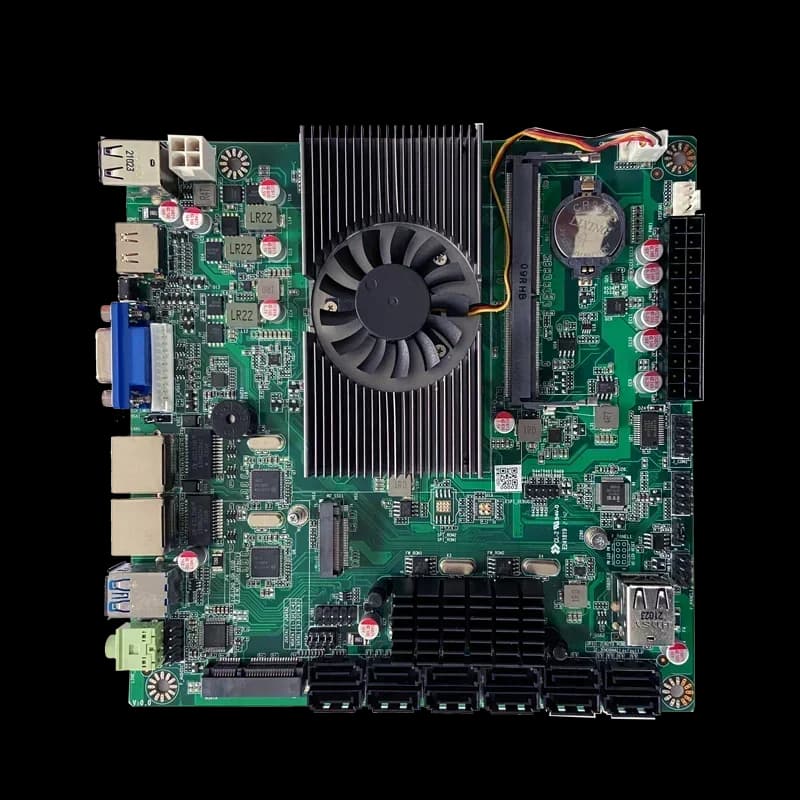 Scheda madre NAS N5095 originale per server, hot-swappable, dual-network, ITX, con 12 porte SATA e Gigabit Ethernet