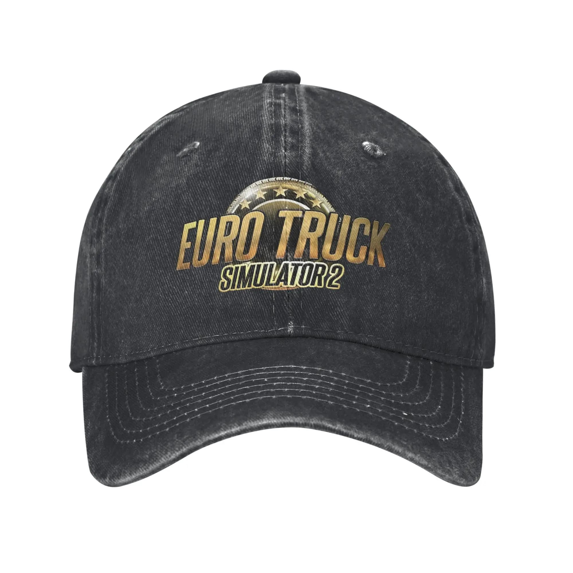 Euro Truck Simulator 2 Gioco Berretti da baseball Vintage Distressed Denim Lavato Gestione Berretto da sole Cappello regolabile per tutte le stagioni all'aperto