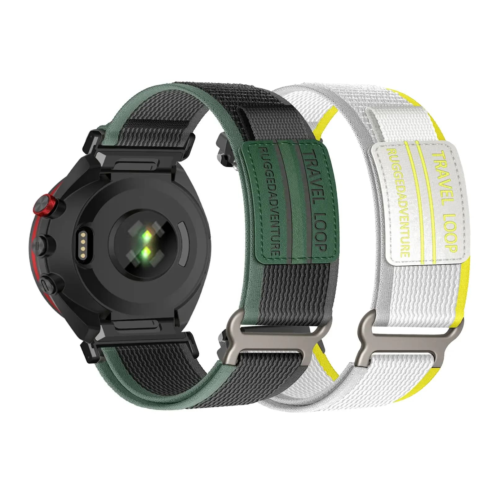 2 cinturini in nylon con velcro per Garmin Approach S70 42mm, Instinct 2S/2S Solar, Descent MK3/MK3i 43mm, cinturino per uomo e donna