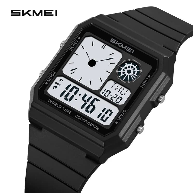 SKMEI 2347 Mondo all'aperto Studenti maschi e femmine Risparmio di luce diurna Orologio elettronico con puntatore simulato impermeabile reloj hombre