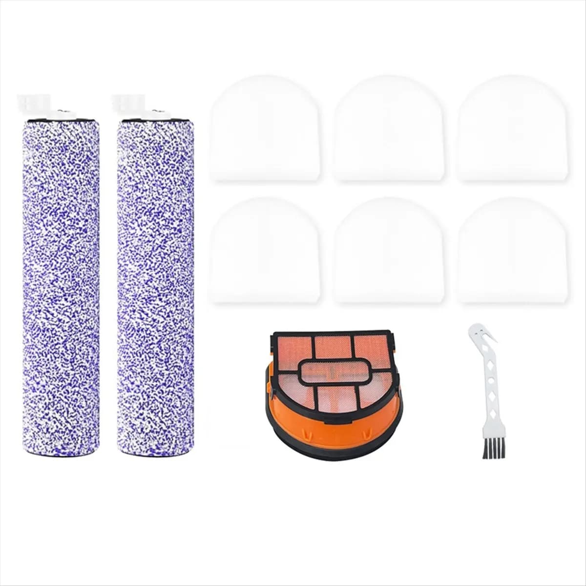 A013 Kit spazzola a rullo e filtri in schiuma di ricambio per accessori per aspirapolvere WD101,AW302,WD201 Hydrovac