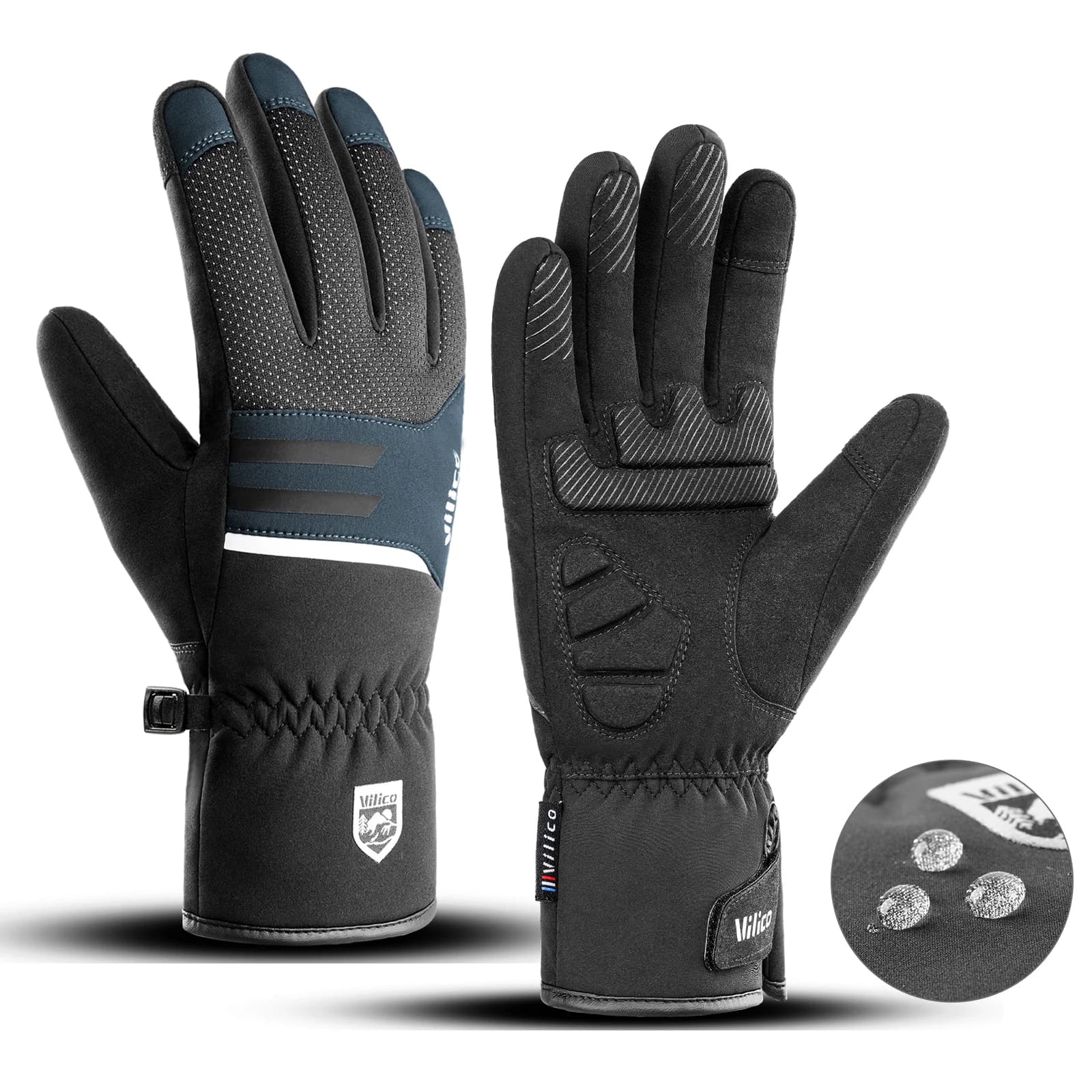 Autunno Inverno Sport all'aria aperta Ciclismo Velluto durevole Touch screen caldo Guanti da sci impermeabili freddi antiscivolo antivento impermeabili