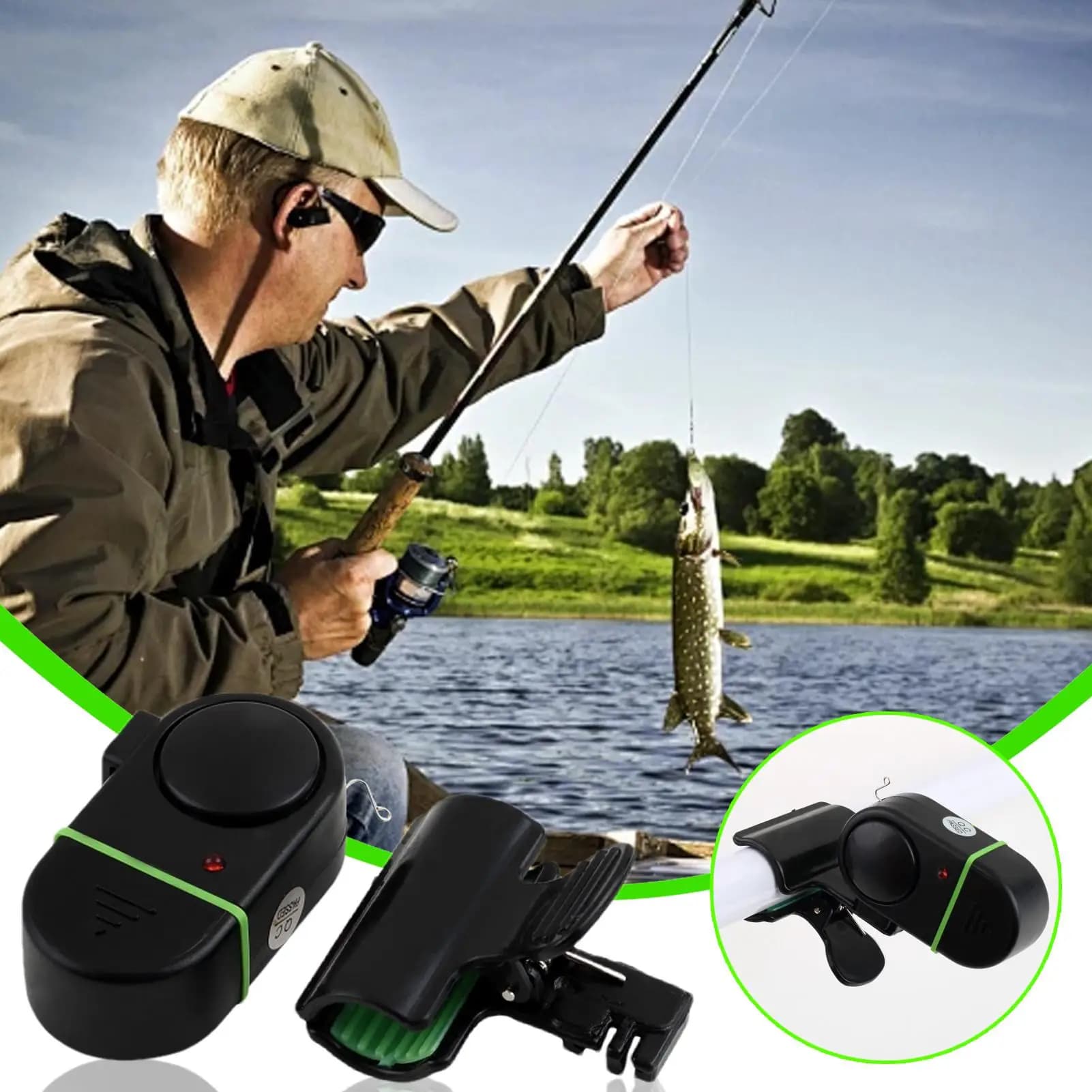Allarme morso da pesca per canna da pesca Avviso sonoro Accessori per campanelli da pesca Accessori per strumenti da pesca portatili