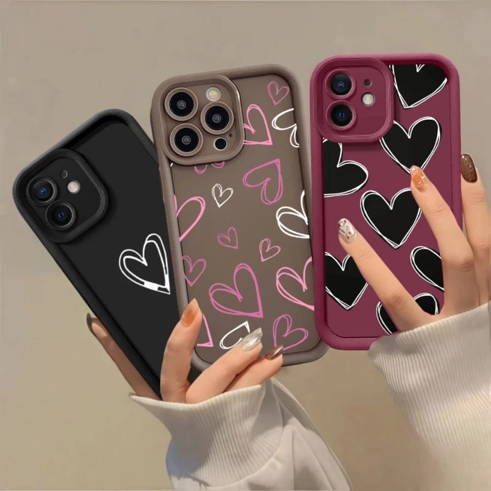 Carino Y2K Cuore di Amore Cassa Del Telefono Per Xiaomi Redmi Nota 14 13 12 Pro Plus 11 12S 11S Redmi 15C 15 14C 13C 12C 10C A5 Copertura In Silicone
