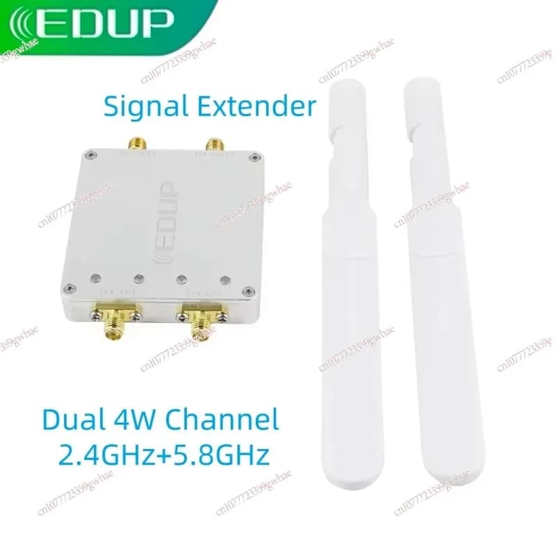 EDUP AB022 4W 2.4GHz 5.8GHz Ripetitore WiFi Dual Band ad Alta Potenza, Estensore di Segnale a Lungo Raggio con Antenna per Router WiFi