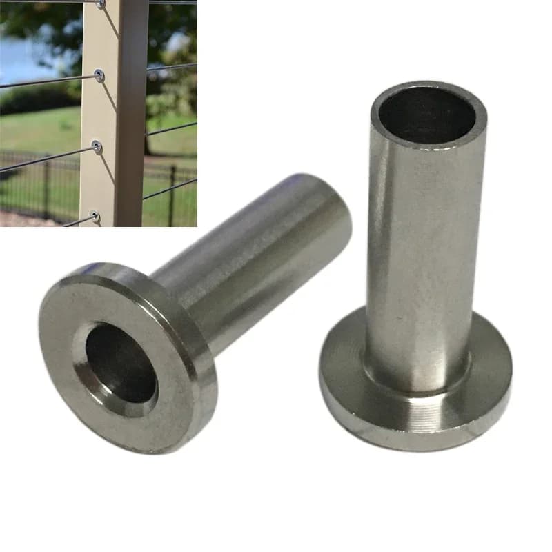 30/10Pcs Stainless Steel Protective Protector Sleeves Grommet for 1/8", 5/32",or 3/16" Deck Cable Railing Kit,T316 Marine Grade