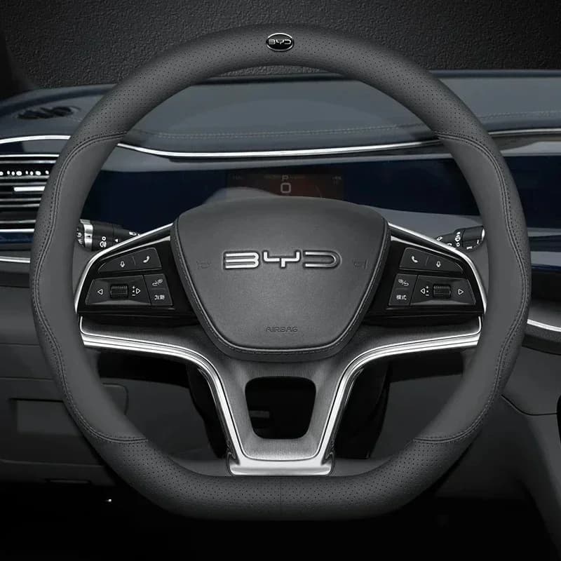 Leather car cover for BYD Song plus 2022 2023 2024 2025 2026 Sport steering wheel accessories for interior cars
