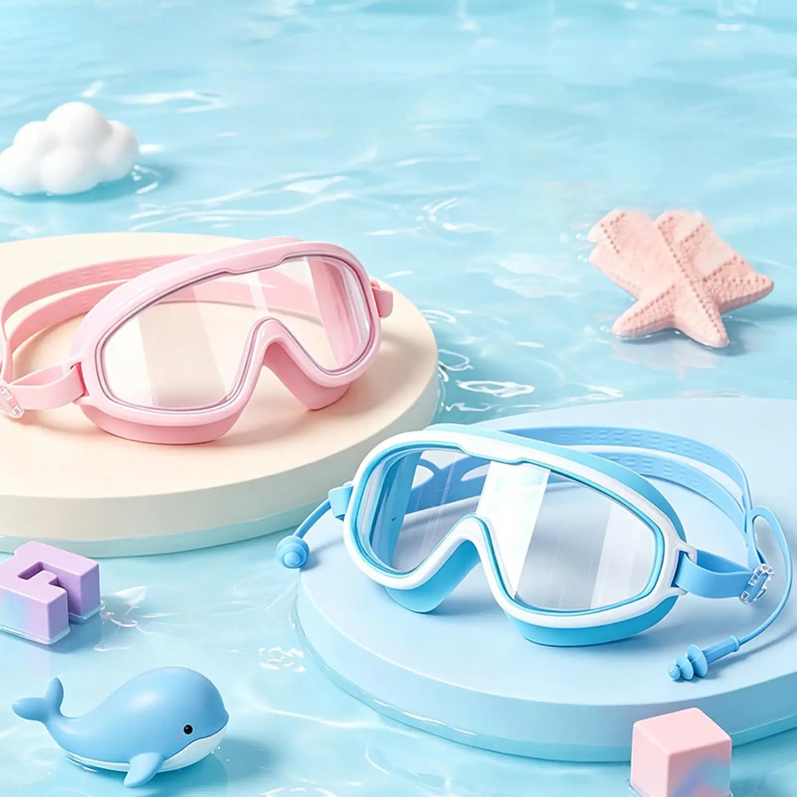 Kids Swim Goggles Children Pool Protection Glasses Wide View Swim Goggles For Backyard Summer Camping Vacation Hiking Diving
